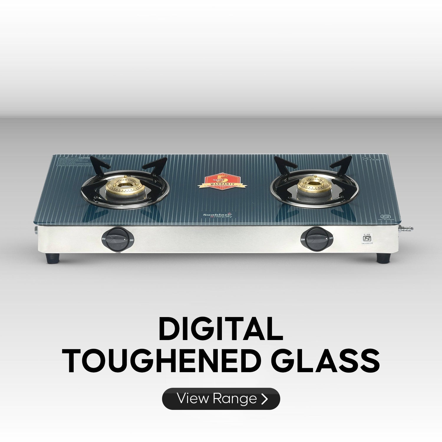 Digital Toughened Glass Cooktop